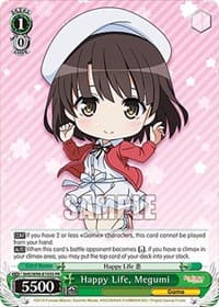 Happy Life, Megumi (Foil) - Saekano the Movie: Finale - Weiss Schwarz card