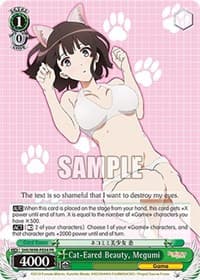 Cat-Eared Beauty, Megumi - Saekano the Movie: Finale - Weiss Schwarz card