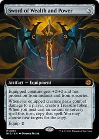 Sword of Wealth and Power (Extended Art) - Outlaws of Thunder Junction: The Big Score - Magic: The Gathering card