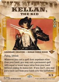 Kellan, the Kid (Showcase) - Outlaws of Thunder Junction - Magic: The Gathering card