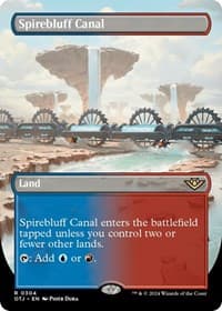 Spirebluff Canal (Borderless) - Outlaws of Thunder Junction - Magic: The Gathering card