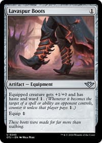 Lavaspur Boots - Outlaws of Thunder Junction - Magic: The Gathering card
