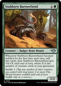 Stubborn Burrowfiend - Outlaws of Thunder Junction - Magic: The Gathering card