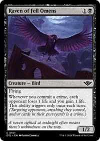 Raven of Fell Omens - Outlaws of Thunder Junction - Magic: The Gathering card