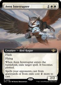 Aven Interrupter (Extended Art) - Outlaws of Thunder Junction - Magic: The Gathering card