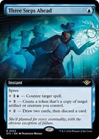 Three Steps Ahead (Extended Art) - Outlaws of Thunder Junction - Magic: The Gathering card