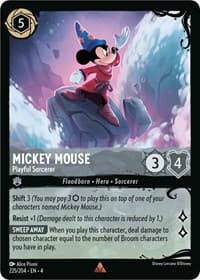 Mickey Mouse - Playful Sorcerer (225/204) - Illumineer's Quest: Deep Trouble - Disney Lorcana card