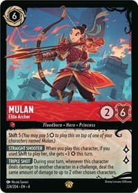 Mulan - Elite Archer (224/204) - Illumineer's Quest: Deep Trouble - Disney Lorcana card
