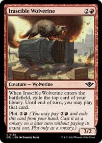 Irascible Wolverine - Outlaws of Thunder Junction - Magic: The Gathering card
