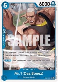 Mr. 1 (Daz.Bonez) - Extra Booster: Memorial Collection - One Piece Card Game card
