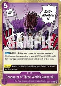 Conquerer of Three Worlds Ragnaraku - Extra Booster: Memorial Collection - One Piece Card Game card