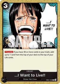 ...I Want to Live!! - Extra Booster: Memorial Collection - One Piece Card Game card