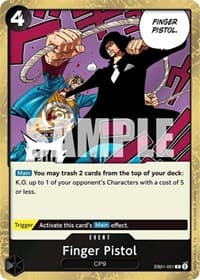Finger Pistol - Extra Booster: Memorial Collection - One Piece Card Game card