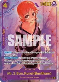 Mr.2.Bon.Kurei (Bentham) (Alternate Art) - Extra Booster: Memorial Collection - One Piece Card Game card
