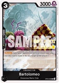 Bartolomeo (Judge Pack Vol. 3) - One Piece Promotion Cards - One Piece Card Game card