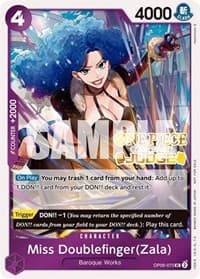 Miss Doublefinger(Zala) (Judge Pack Vol. 3) - One Piece Promotion Cards - One Piece Card Game card