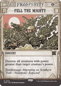 Fell the Mighty - Outlaws of Thunder Junction: Breaking News - Magic: The Gathering card