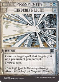 Hindering Light - Outlaws of Thunder Junction: Breaking News - Magic: The Gathering card