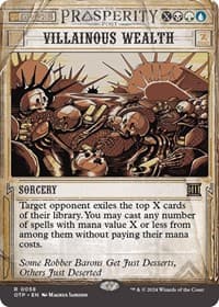 Villainous Wealth - Outlaws of Thunder Junction: Breaking News - Magic: The Gathering card