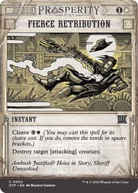 Fierce Retribution - Outlaws of Thunder Junction: Breaking News - Magic: The Gathering card