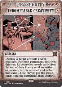 Indomitable Creativity - Outlaws of Thunder Junction: Breaking News - Magic: The Gathering card