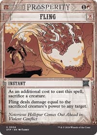 Fling - Outlaws of Thunder Junction: Breaking News - Magic: The Gathering card