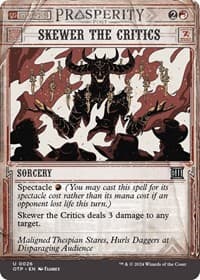 Skewer the Critics - Outlaws of Thunder Junction: Breaking News - Magic: The Gathering card