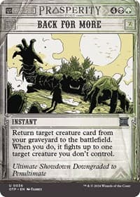 Back for More - Outlaws of Thunder Junction: Breaking News - Magic: The Gathering card