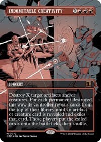 Indomitable Creativity (Textured Foil) - Outlaws of Thunder Junction: Breaking News - Magic: The Gathering card