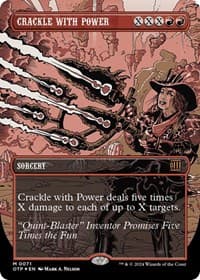 Crackle with Power (Textured Foil) - Outlaws of Thunder Junction: Breaking News - Magic: The Gathering card