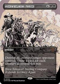 Overwhelming Forces (Textured Foil) - Outlaws of Thunder Junction: Breaking News - Magic: The Gathering card