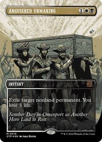 Anguished Unmaking (Textured Foil) - Outlaws of Thunder Junction: Breaking News - Magic: The Gathering card