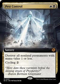 Pest Control (Extended Art) - Outlaws of Thunder Junction: The Big Score - Magic: The Gathering card