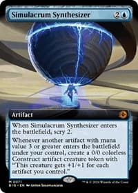 Simulacrum Synthesizer (Extended Art) - Outlaws of Thunder Junction: The Big Score - Magic: The Gathering card