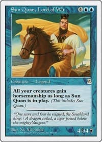Sun Quan, Lord of Wu - Portal Three Kingdoms - Magic: The Gathering card