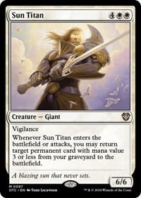 Sun Titan - Commander: Outlaws of Thunder Junction - Magic: The Gathering card