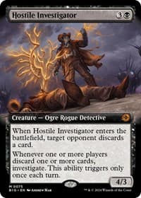 Hostile Investigator (Extended Art) - Outlaws of Thunder Junction: The Big Score - Magic: The Gathering card