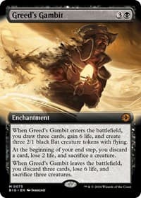 Greed's Gambit (Extended Art) - Outlaws of Thunder Junction: The Big Score - Magic: The Gathering card
