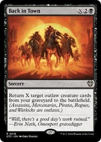 Back in Town - Commander: Outlaws of Thunder Junction - Magic: The Gathering card