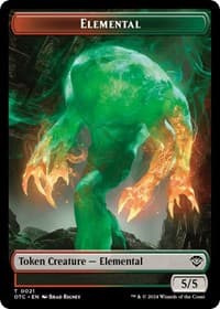Elemental (0021) // Angel Double-Sided Token - Commander: Outlaws of Thunder Junction - Magic: The Gathering card