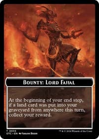 Bounty: Lord Fajjal // Bounty Rules Double-Sided Token - Commander: Outlaws of Thunder Junction - Magic: The Gathering card