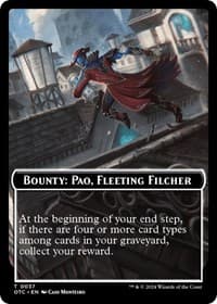 Bounty: Paq, Fleeting Filcher // Bounty Rules Double-Sided Token - Commander: Outlaws of Thunder Junction - Magic: The Gathering card