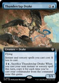 Thunderclap Drake (Extended Art) - Commander: Outlaws of Thunder Junction - Magic: The Gathering card