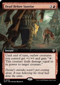 Dead Before Sunrise (Extended Art) - Commander: Outlaws of Thunder Junction - Magic: The Gathering card