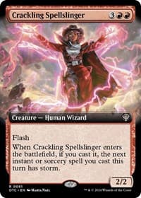 Crackling Spellslinger (Extended Art) - Commander: Outlaws of Thunder Junction - Magic: The Gathering card