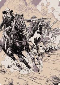 Overwhelming Forces Art Card - Art Series: Outlaws of Thunder Junction - Magic: The Gathering card