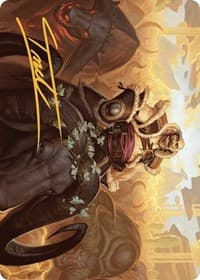 Bruse Tarl, Roving Rancher Art Card (Gold-Stamped Signature) - Art Series: Outlaws of Thunder Junction - Magic: The Gathering card