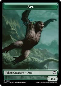 Ape // Shark Double-Sided Token - Commander: Outlaws of Thunder Junction - Magic: The Gathering card