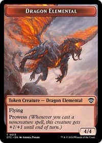 Dragon Elemental // Treasure Double-Sided Token - Commander: Outlaws of Thunder Junction - Magic: The Gathering card