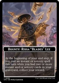 Bounty: Rissa "Blades" Lee // Bounty Rules Double-Sided Token - Commander: Outlaws of Thunder Junction - Magic: The Gathering card